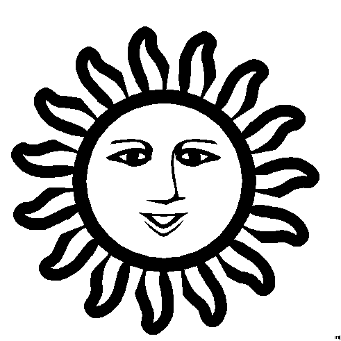 Sun coloring pages