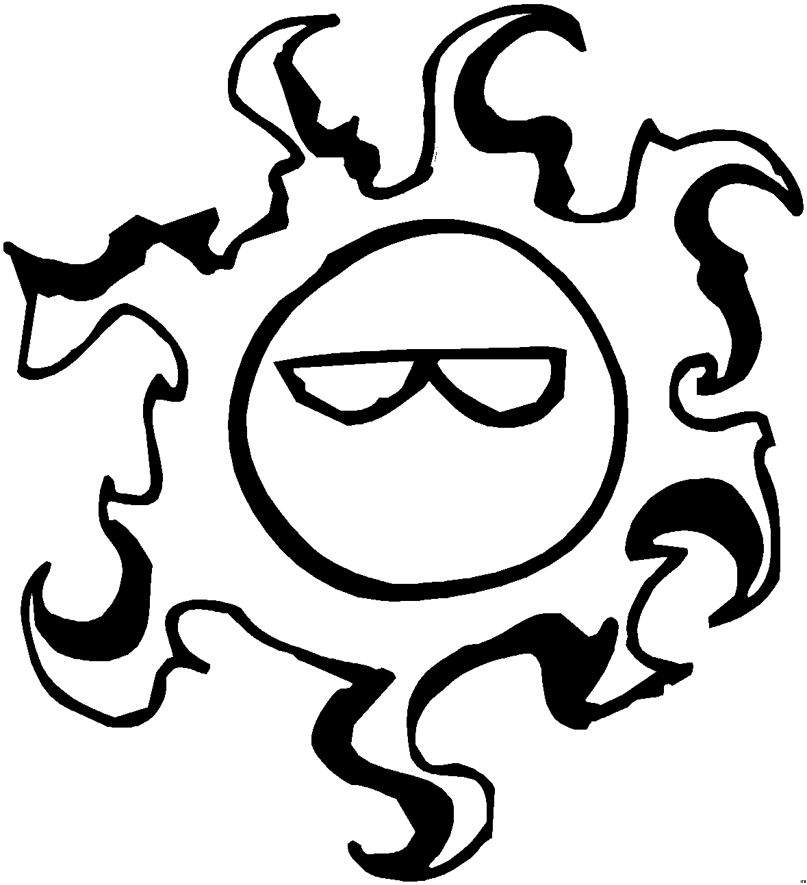 Sun coloring pages