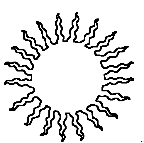 Sun coloring pages