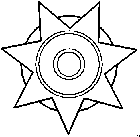 Sun coloring pages
