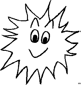 Sun coloring pages