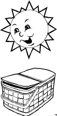 Sun coloring pages