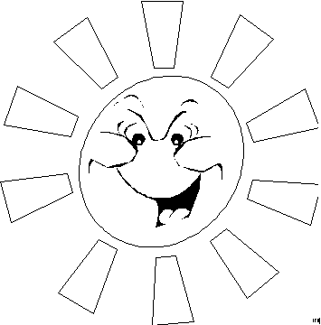 Sun coloring pages