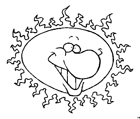 Sun coloring pages