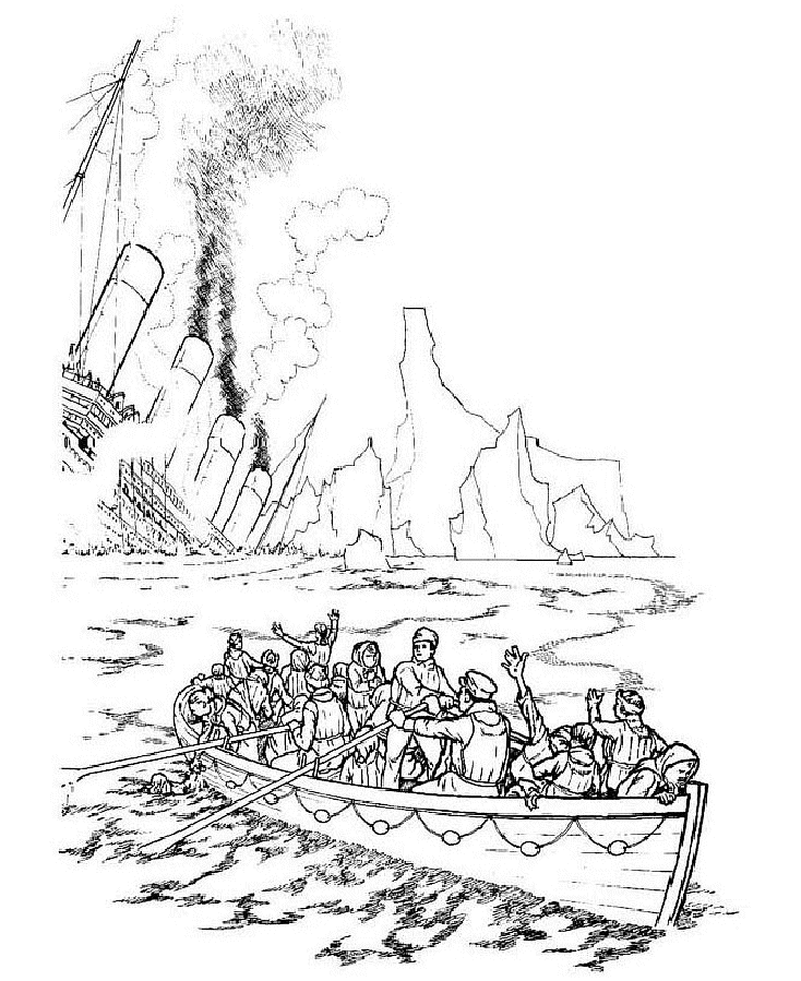 Titanic coloring pages