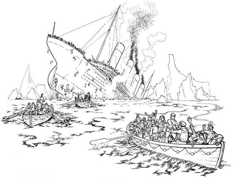Titanic coloring pages