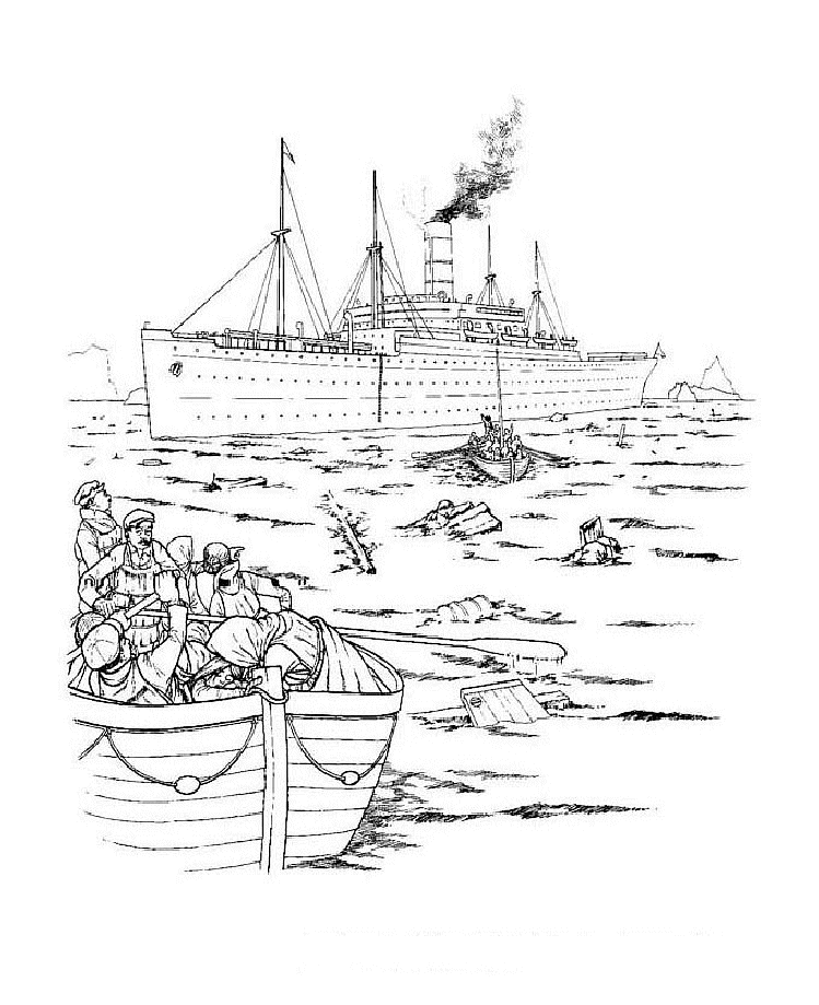 Titanic coloring pages