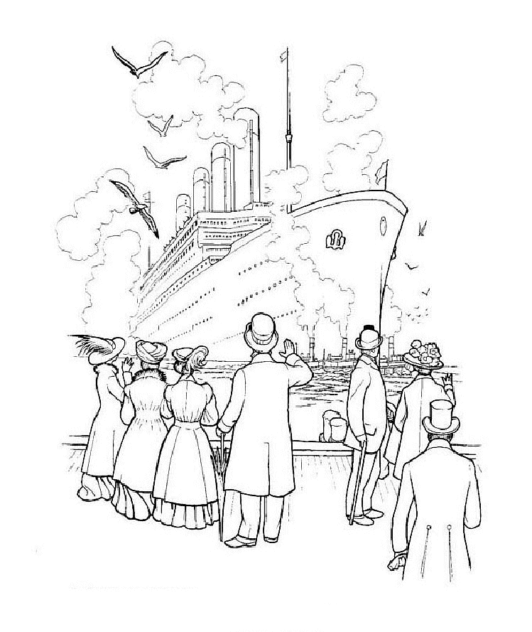 Titanic coloring pages