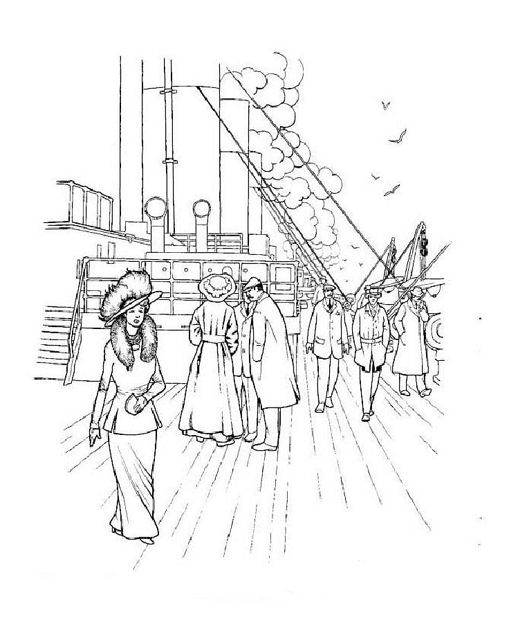 Titanic coloring pages