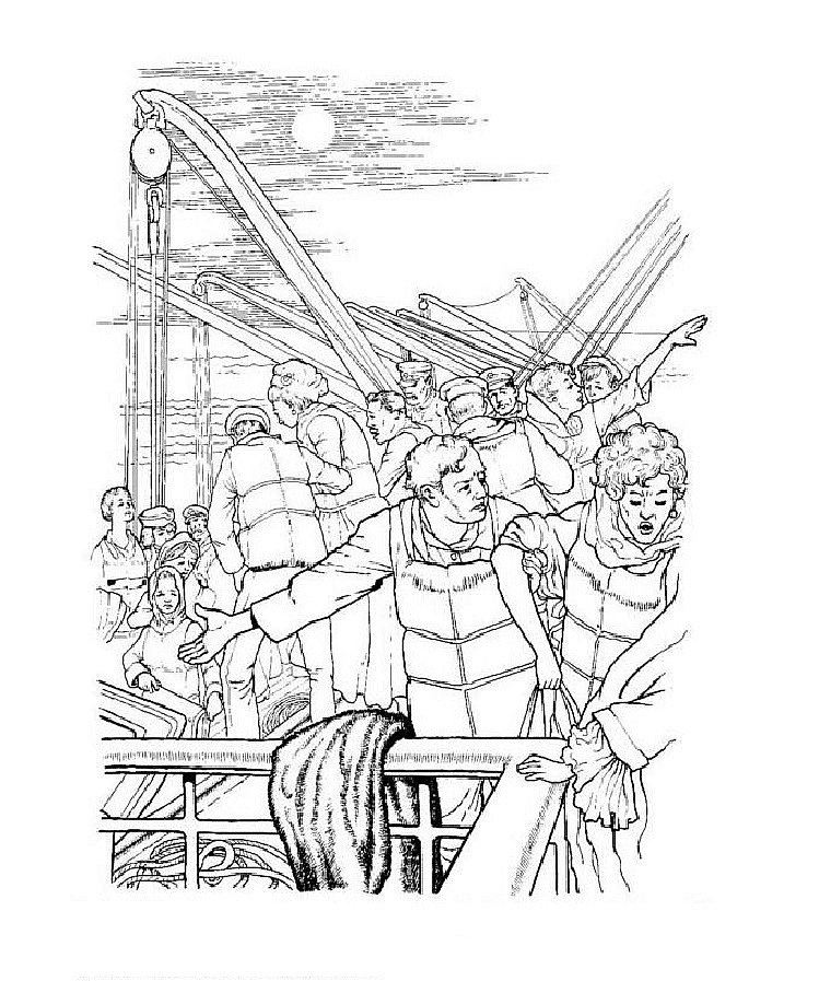 Titanic coloring pages