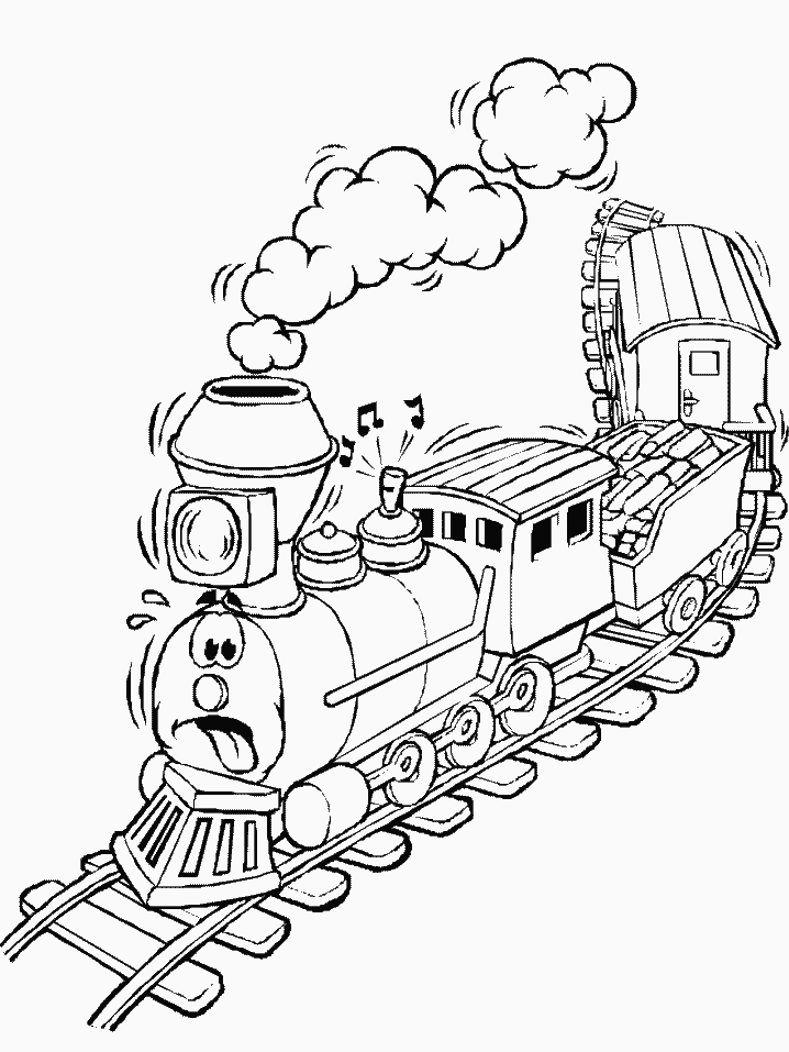 Train coloring pages