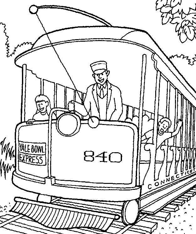 Transport coloring pages