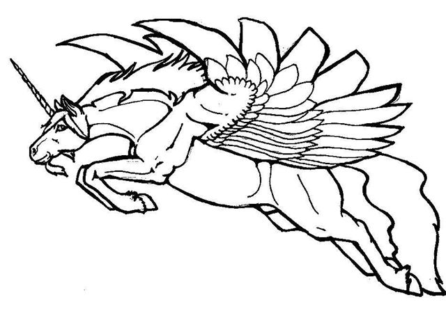 Unicorn coloring pages