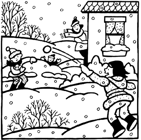 Winter coloring pages