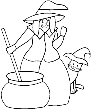 Witch coloring pages