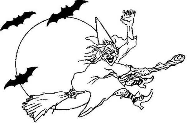 Witch coloring pages