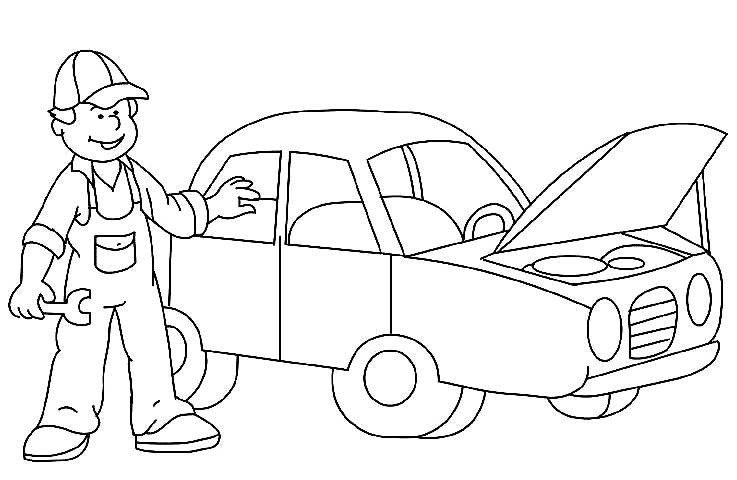 Work coloring pages