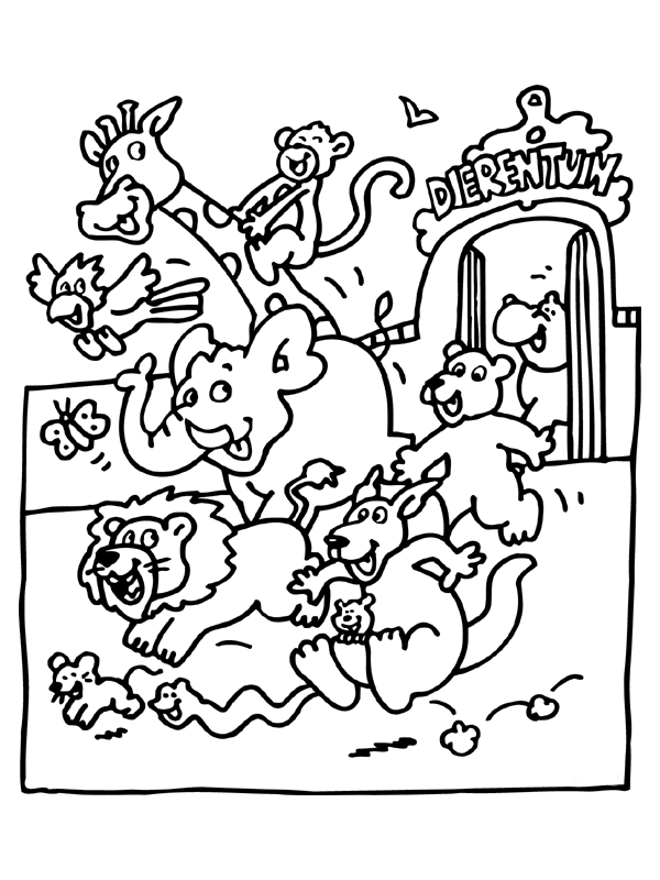 Zoo coloring pages