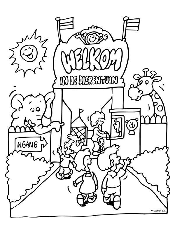 Download Zoo Coloring Page | PicGifs.com