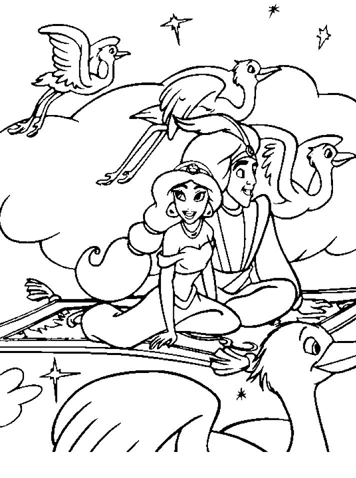 Aladdin coloring pages