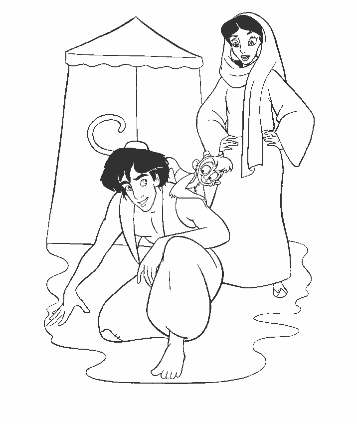 Aladdin coloring pages