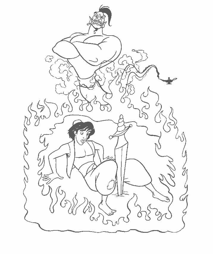 Aladdin coloring pages