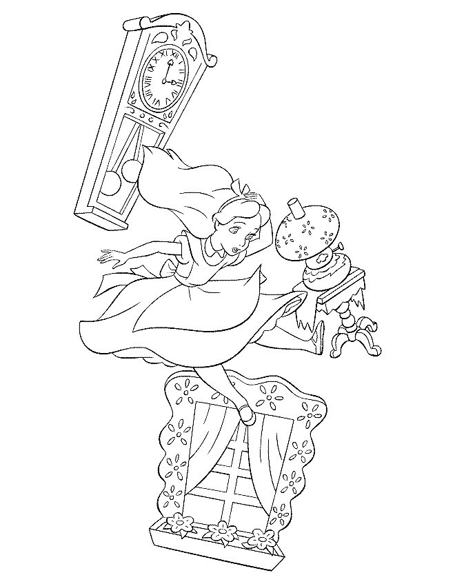 Alice in wonderland coloring pages