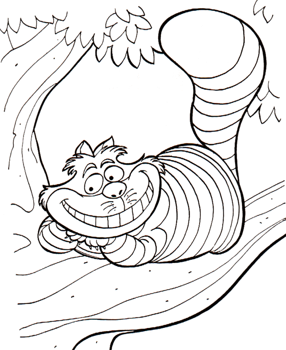 Alice in wonderland coloring pages