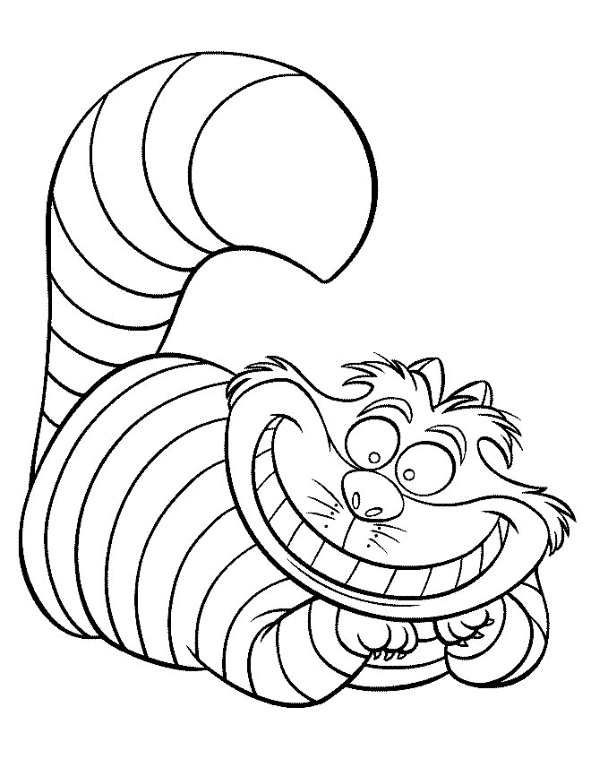 Alice in wonderland coloring pages