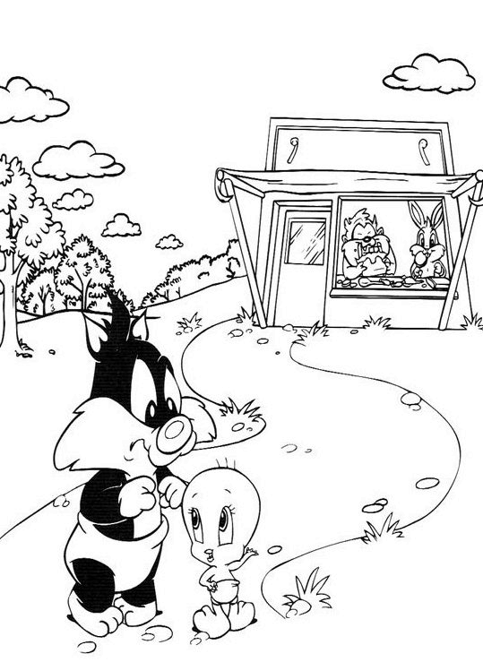 Baby looney tunes coloring pages