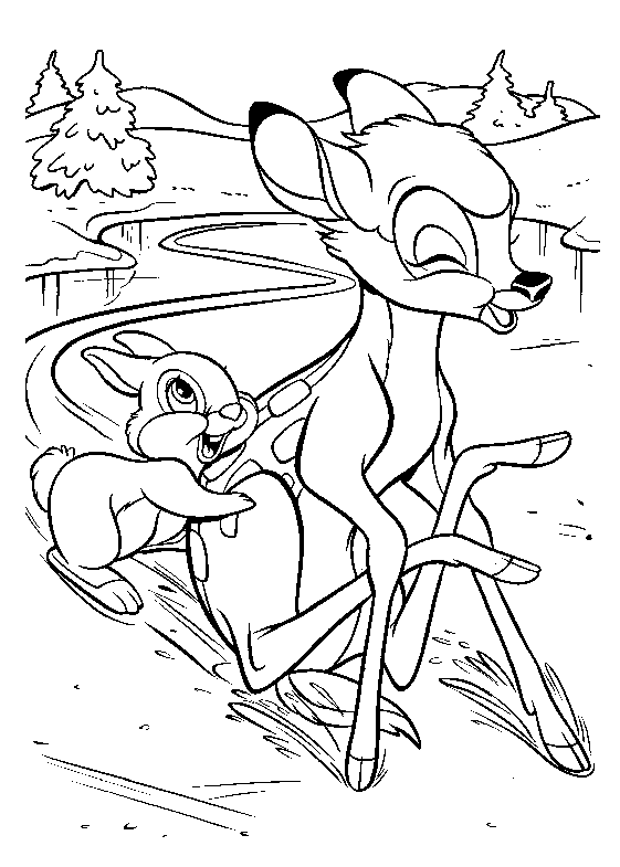 Bambi coloring pages