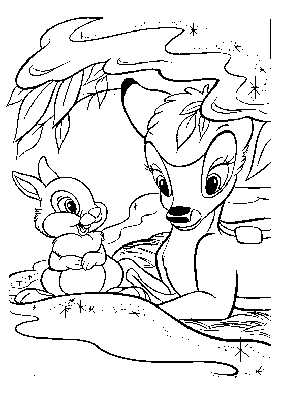 Bambi coloring pages