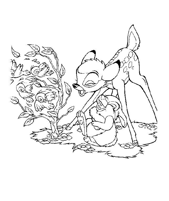 Bambi coloring pages