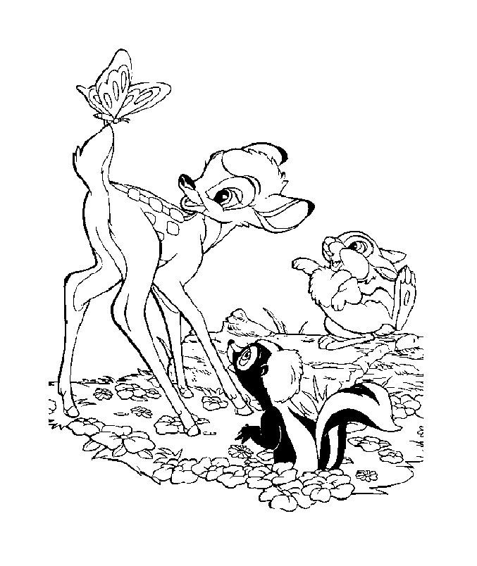 Bambi coloring pages