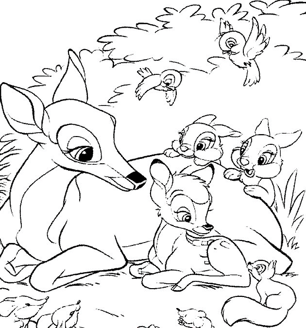 Bambi coloring pages