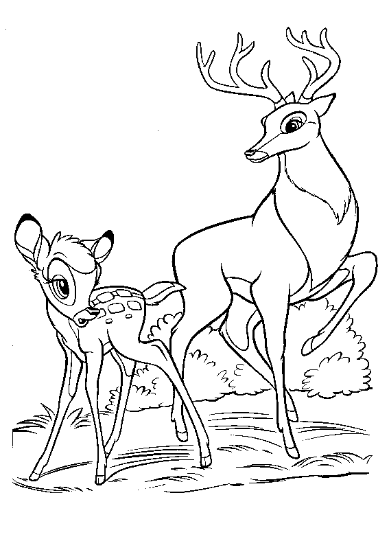 Bambi coloring pages