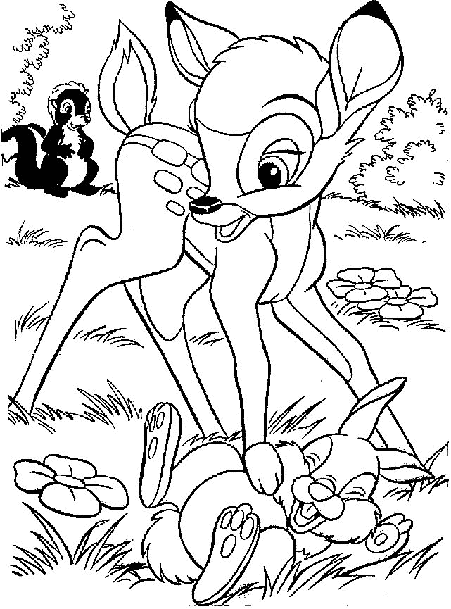 Bambi coloring pages