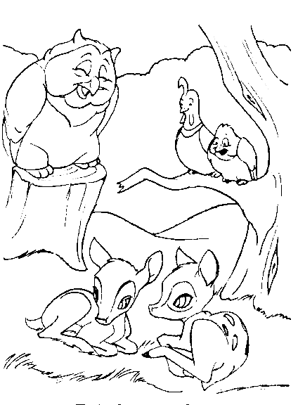 Bambi coloring pages