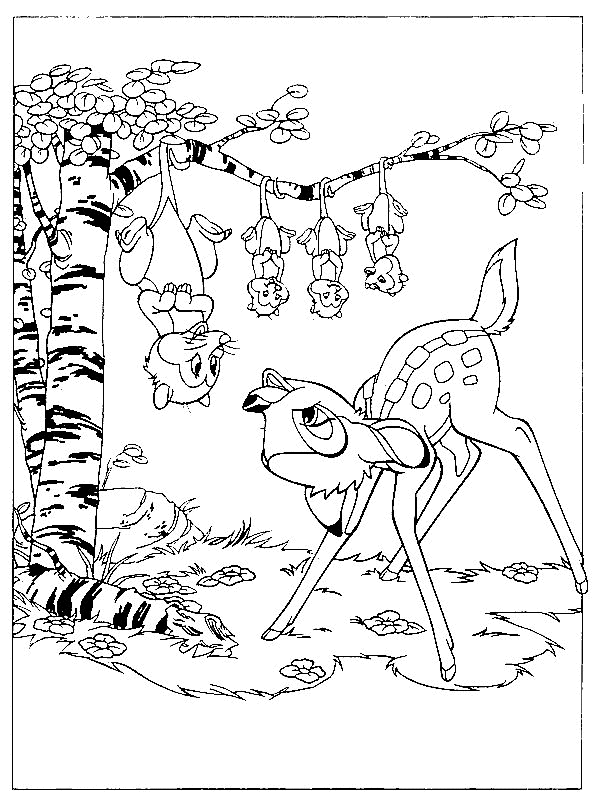 Bambi coloring pages