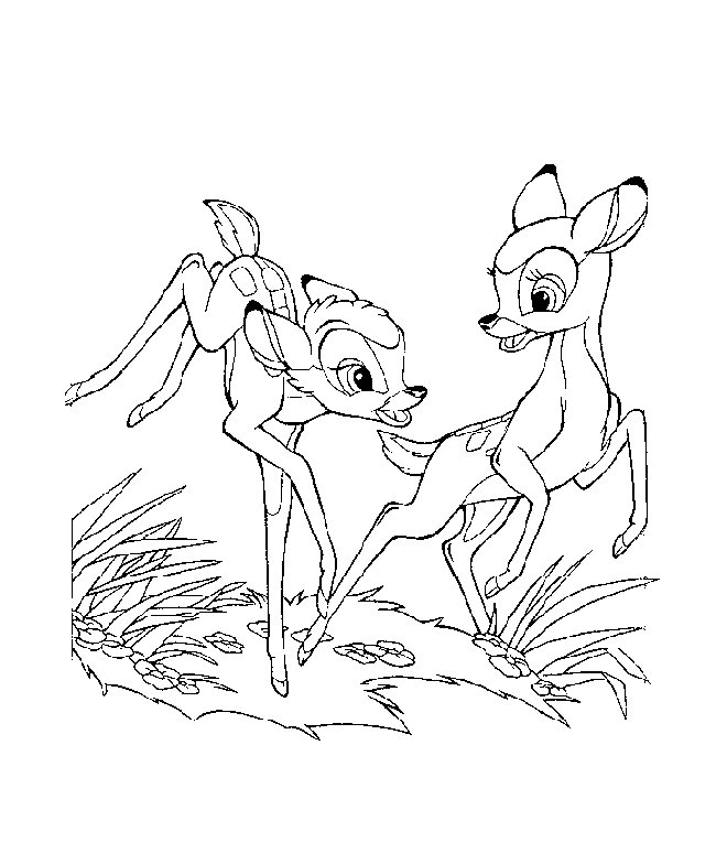 Bambi coloring pages