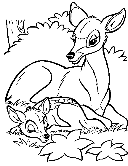 Bambi coloring pages