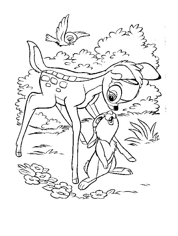 Bambi coloring pages