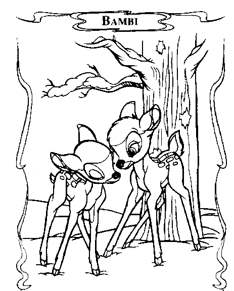 Bambi coloring pages