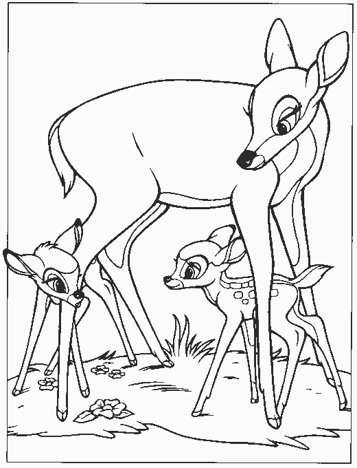 Bambi coloring pages