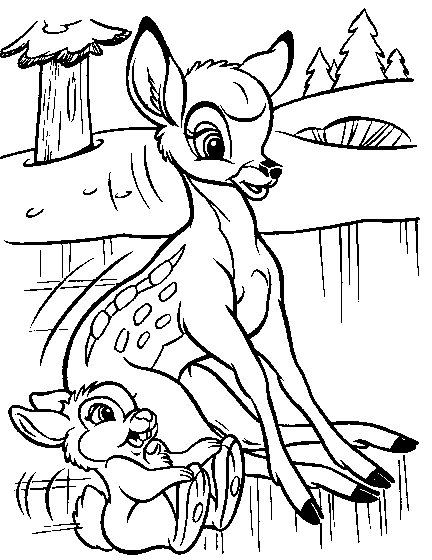 Bambi coloring pages