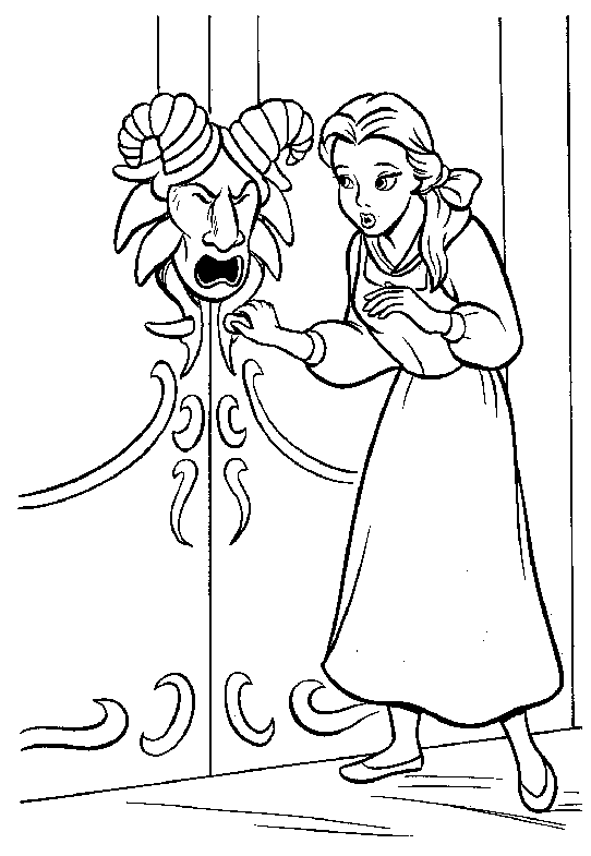 Beauty and the beast coloring pages