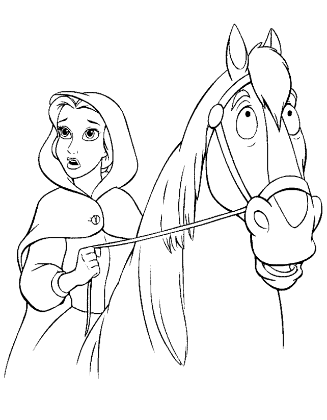 Beauty and the beast coloring pages