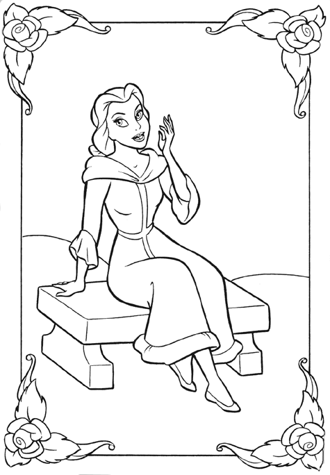 Beauty and the beast coloring pages