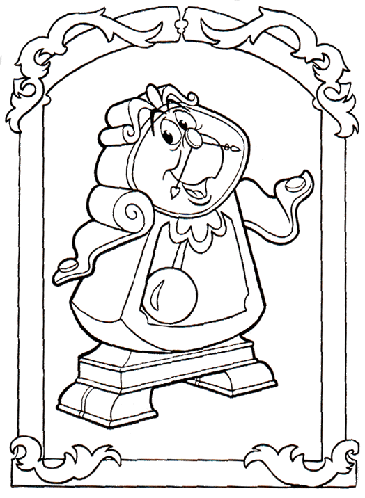 Beauty and the beast coloring pages