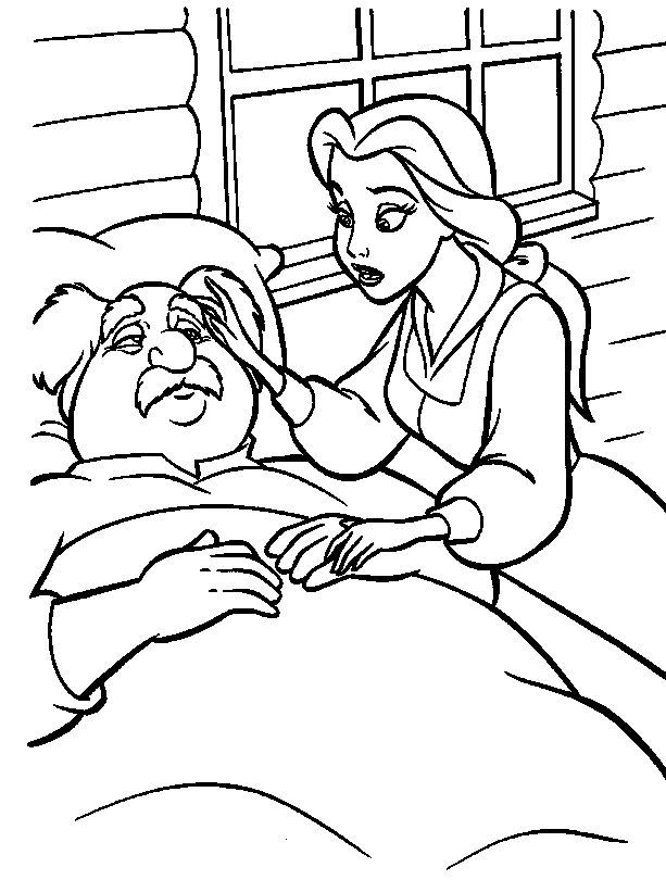 Beauty and the beast coloring pages